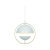 Lampa wisząca  z mosiężnym pierścieniem i białym metalowym kloszem Tavia NO2412353001 - Nordlux